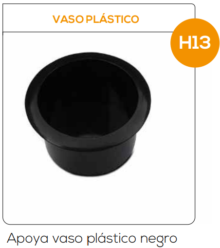Vaso Plástico - Apoya vaso plástico negro